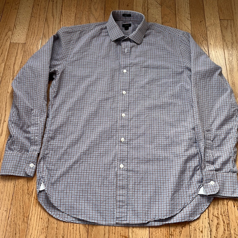 J Crew mens Ludlow long sleeve shirt size M ( like new )